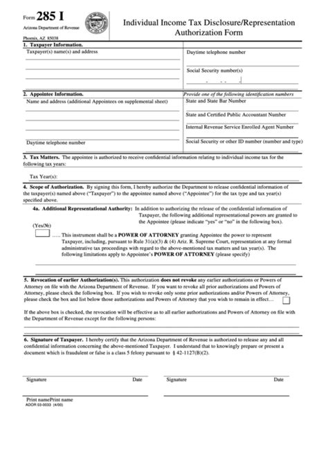 fillable form   individual income tax disclosurerepresentation
