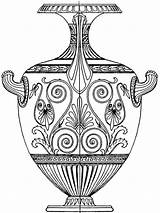Greek Vase Ancient Template Hydria Clipart Coloring Vasi Da Mythology Google Templates Vases Vaso Pot Designs Grecia Water Etc Arte sketch template