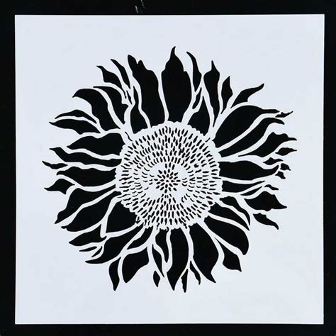 reusable stencil sunflower pc