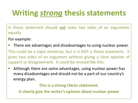 E3 M4 4 Strong Thesis Statements