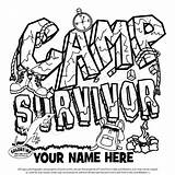 Pages Coloring Camping Camp Survivor Printable Print Color Getdrawings Getcolorings sketch template