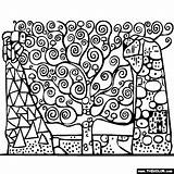 Coloring Tree Life Klimt Gustav Pages Paintings Famous Thecolor Painting Color Artists Lady Kunst Zentangle Kaynak Kinder Visit Grundschule Ağacı sketch template