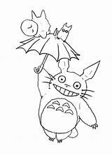 Totoro Coloring Pages Getcolorings Colo Getdrawings Color sketch template