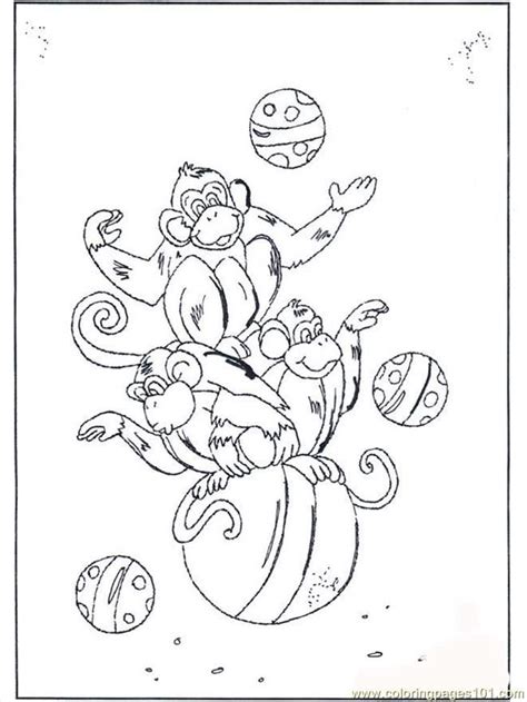 coloring pages  monkeys  printable coloring page monkey  ball