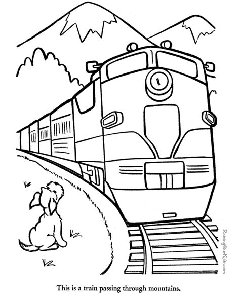 ideas  train coloring pages  kids home family