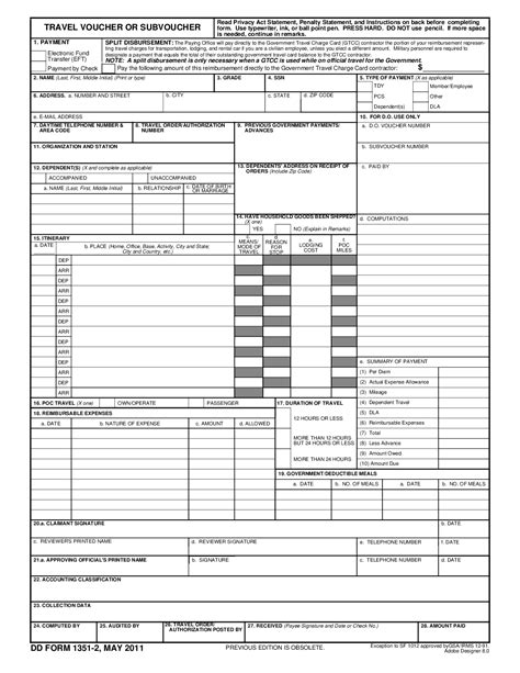 dd 1351 2 form fillable pdf template download here