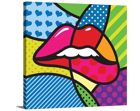 sexy lips colorful abstract red lips pop art modern fashion etsy