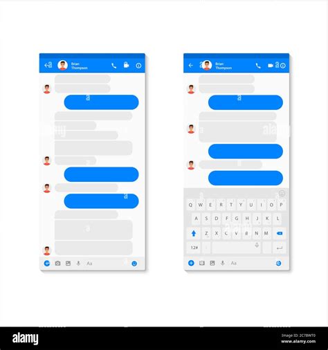 social network messenger concept template modern messenger app template  chat bubbles