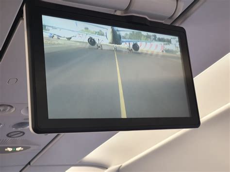 plane   front camera  showed passengers    landing  real time