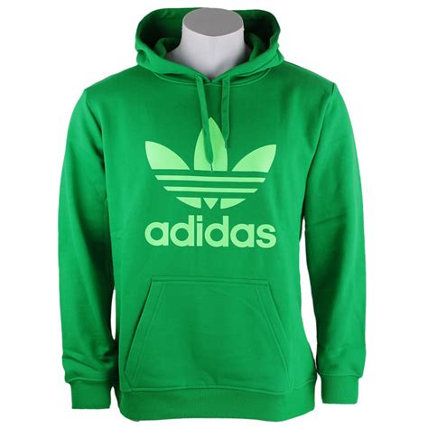 adidas trefoil hoodie  green fun sport vision