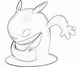 Blob Character Coloring Pages sketch template