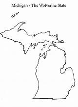 Outline Map Michigan Maps States Blank Capital State Mi Netstate United Links Political Downloadable sketch template