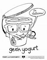 Coloring Yogurt Getdrawings sketch template