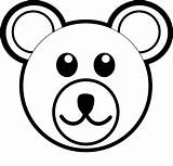 Bear Face Head Coloring Kids Pages Colouring Polar Coloringpagesfortoddlers Drawing Thick sketch template
