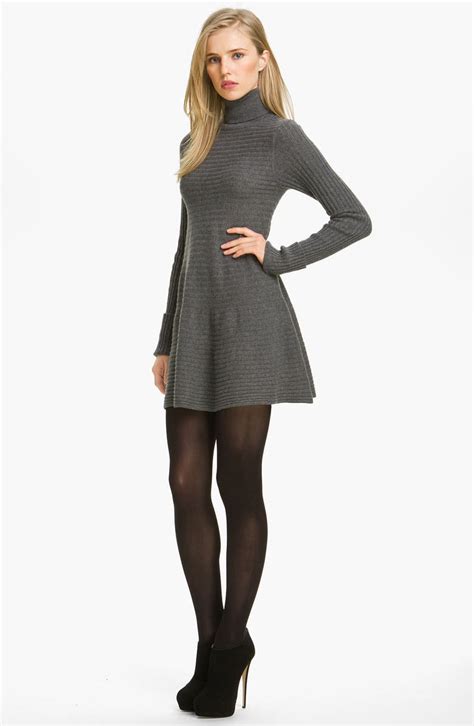 Autumn Cashmere Flared Rib Knit Minidress Nordstrom