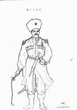 Cossack Acatlan sketch template