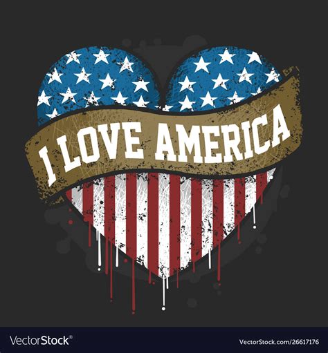 love  america usa flag artwork royalty  vector