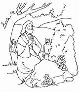 Gethsemane Jezus sketch template