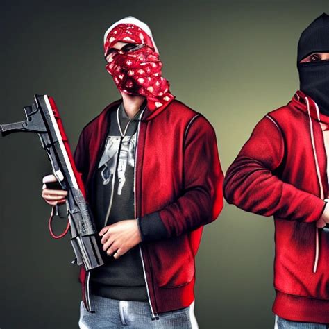 hyper realistic  wallpaper   blood gang members  red
