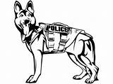 Police Dog Drawing Clipartmag Shepherd German sketch template
