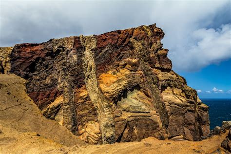 volcanic rock detail  ponta de sao lourenco madeira islas madeira islas madeira