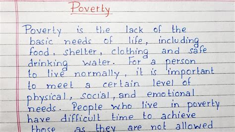 write  short essay  poverty essay writing english youtube