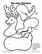 Christmas Reindeer Kids Crafts Template Jointed Printable Movable Preschool Pattern Arts Printables Scholastic Google Holiday Xmas Activities Result Choose Board sketch template