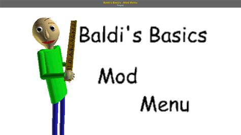 baldi basics mod menu