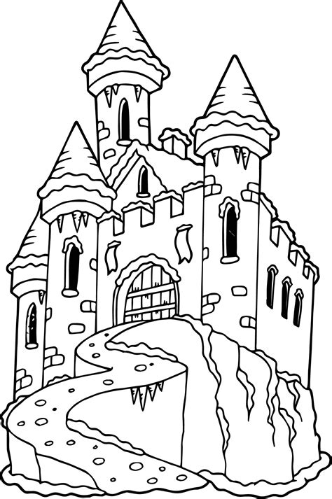 dragon  castle coloring page coloring pages