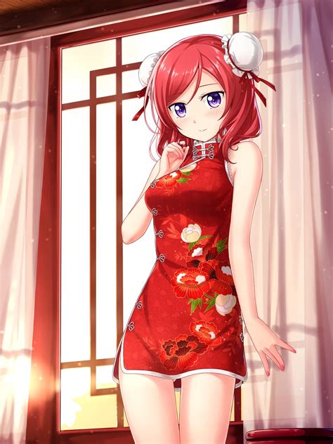 Wallpaper Redhead Long Hair Anime Girls Short Hair