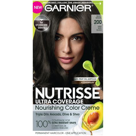garnier nutrisse ultra coverage hair color 200 deep soft black sesame