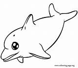 Dolphin Coloring Swimming Pages Dolphins Colouring Baby Printable Happy Cute Print Ocean Clipartmag sketch template