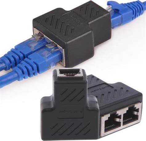 bolcom rj splitter  naar  netwerk adapter lan splitter ethernet netwerk kabel