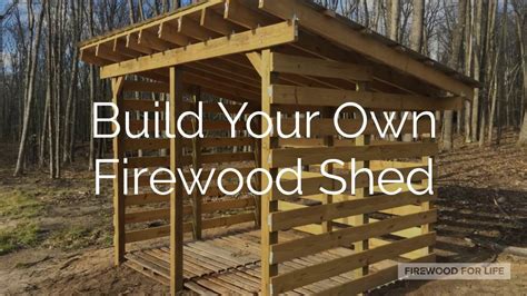 how to build a firewood shed youtube