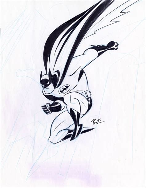 Bruce Timm Original Comic Art Batman Pin Up Sold In