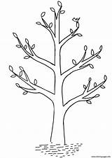 Spring Coloring Pages Tree Drawing Printable Print Scale Landscape Crafts Paper sketch template