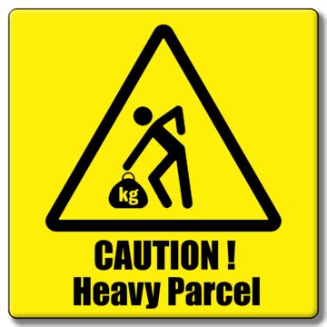 caution heavy package xmm labels roll   applewade