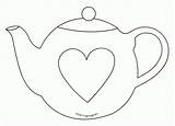 Teapot Template Coloring Card Mothers Pages Printable Mother Templates Cards Tea Print Clipart Applique Patterns Pattern Crafts Coloringhome Line Party sketch template