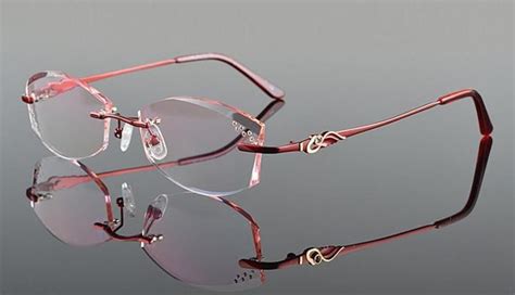 vazrobe rimless glasses frame women rhinestone elegant ladies eyeglass