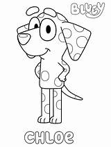 Chloe Bluey Coloring Pages Printable Kids sketch template