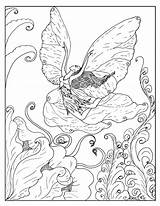 Coloring Fantasy Pages Fairy Printable Kids sketch template