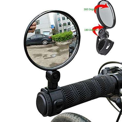 hide  bush handlebar bike mirror universal mini rotaty rearview safe rearview mirror bicycle