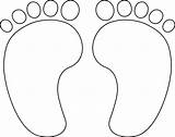 Baby Printable Template Feet Footprint Print Newborn Clipart Pages Templates Shower Printables Digital Para Projects Stamps Choose Board Stamp Moldes sketch template