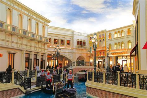 The Venetian Hotel Replica Of A Grand Canal In Las Vegas