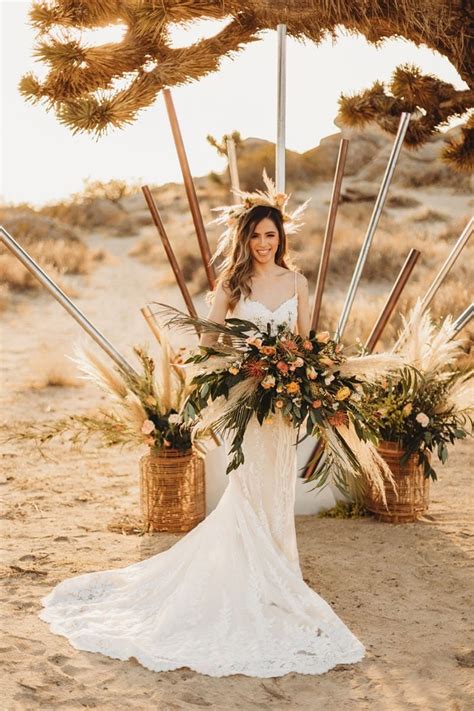 desert boho bride ideas with macrame and terra cotta hey wedding lady