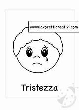 Emozioni Tristezza Schede Lavoretticreativi sketch template