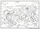 Surf Surfando Kolorowanka Kolorowanki Dibujo Lato Spiaggia Navigare Colorir Colorkid Morzu Surfer Practicar Surfing Pory Roku Estaciones Stagioni Malvorlagen Desenhos sketch template