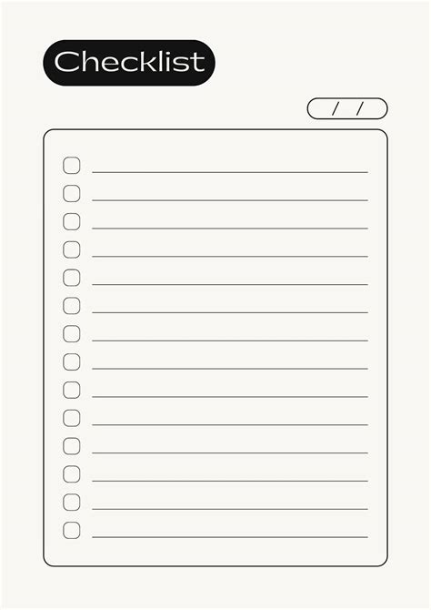 printable editable blank checklists printable jd