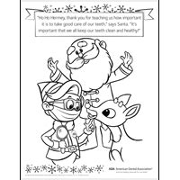 christmas dentist coloring page