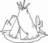 Coloring Native American Pages Pee Tee Kids sketch template